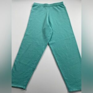 Kittenish Aqua Lounge Pants Women’s Large Cozy Pull-On Straight Leg